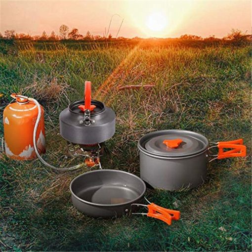Camping Cookware Mess Kit, PTT Outdoor, Camping Cookware Mess Kit Lifestyle 2,