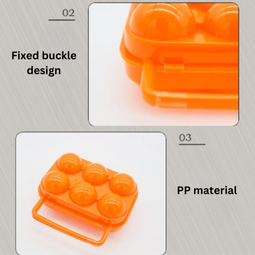 Egg Container with Handle - 6 Slots, PTT Outdoor, Egg Container with Handle 6 Pcs details 2,
