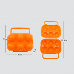 Egg Container with Handle - 6 Slots, PTT Outdoor, Egg Container with Handle 6 Pcs size,