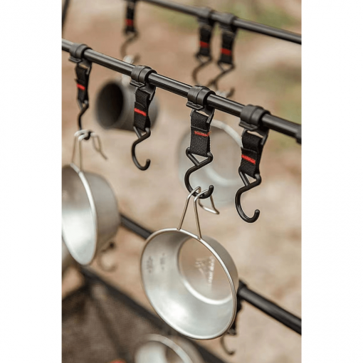 Foldable-Camping-Hanging-Rack-with-Mesh-Basket-hanger