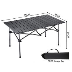 Chill Camping Combo, PTT Outdoor, Foldable Eggroll Lightweight Camping Table 95cm Size,
