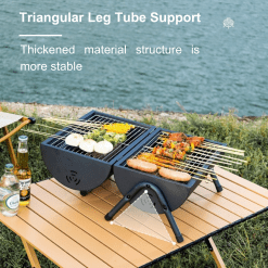 Portable Double Sided Outdoor Charcoal Grill, PTT Outdoor, Portable Double Sided Outdoor Charcoal Grill 3,
