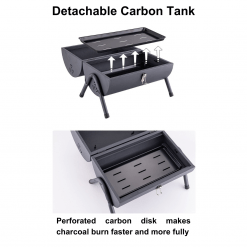 Portable Double Sided Outdoor Charcoal Grill, PTT Outdoor, Portable Double Sided Outdoor Charcoal Grill 4,