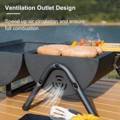 Portable Double Sided Outdoor Charcoal Grill, PTT Outdoor, Portable Double Sided Outdoor Charcoal Grill 6,
