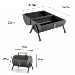 Portable Double Sided Outdoor Charcoal Grill, PTT Outdoor, Portable Double Sided Outdoor Charcoal Grill size 2,
