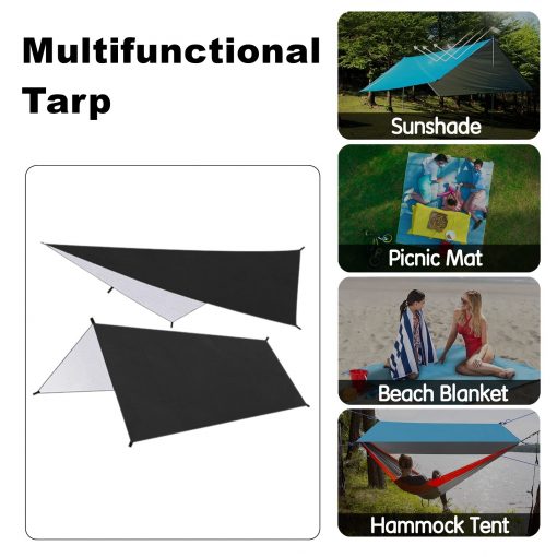 Explorer Hammock Combo, PTT Outdoor, ShelterPro Hammock Tarp Black,
