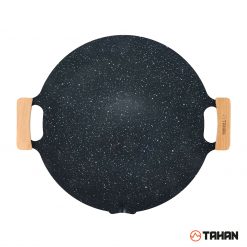 TAHAN 14IN Round Grill Pan, grill pan, TAHAN Grill pan, TAHAN camping pan, must-have outdoor cooking pan, lightweight hiking grill pan, convenient hiking grill pan, efficient outdoor cooking pan, travel-friendly outdoor cooking pan, pan for outdoor cook, non-stick pan, non sticky cooking pan, anti-melekat pan, iron pan, oil pouring port pan, one die-casting design pan, hangable pan, anti-slip pan, wear-resistant layer pan, multi-purpose pan, multifunction pan, roasting pan, stewing pan, stir-fry pan, easy cleaning pan