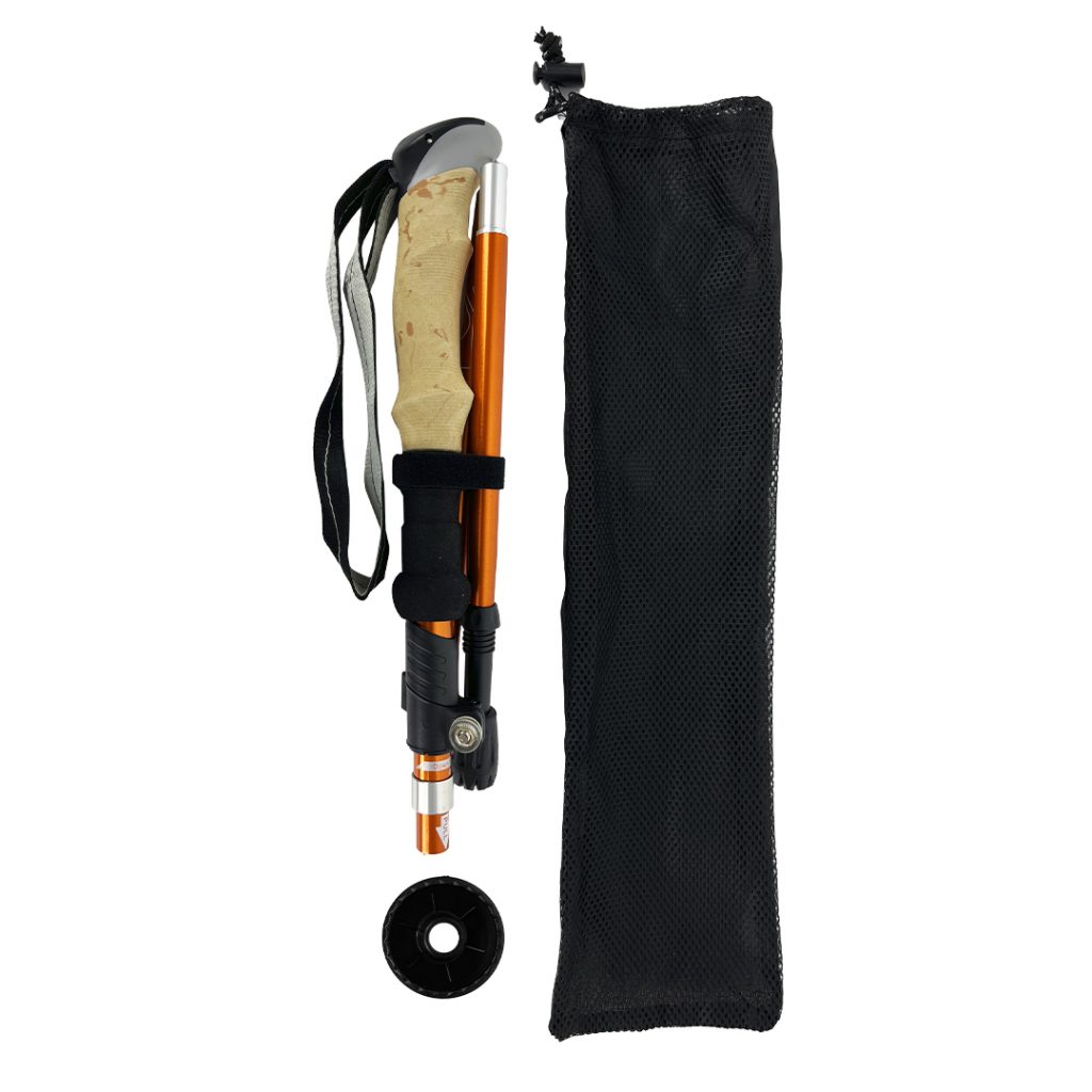 Gunung Kinabalu Hiking Set, PTT Outdoor, TAHAN 3 Section Foldable Hiking Stick Orange 2,