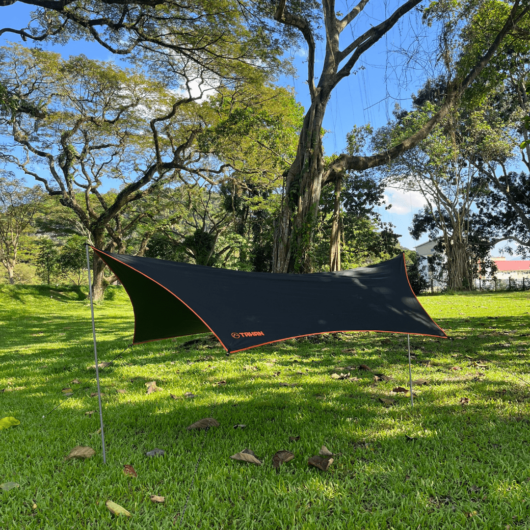 Camping Ultra Comfort Combo, PTT Outdoor, TAHAN Butterfly Tarp 3x4M lifestyle 2,