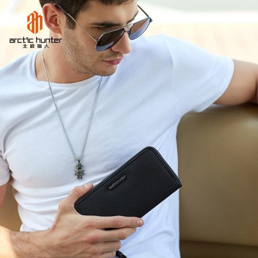 ARCTIC HUNTER Ballistic Nylon Fashion Wallets Purses Oxford Money Clips Black Coin Pocket 12 cards compartment, PTT Outdoor, WhatsAppImage2021 07,