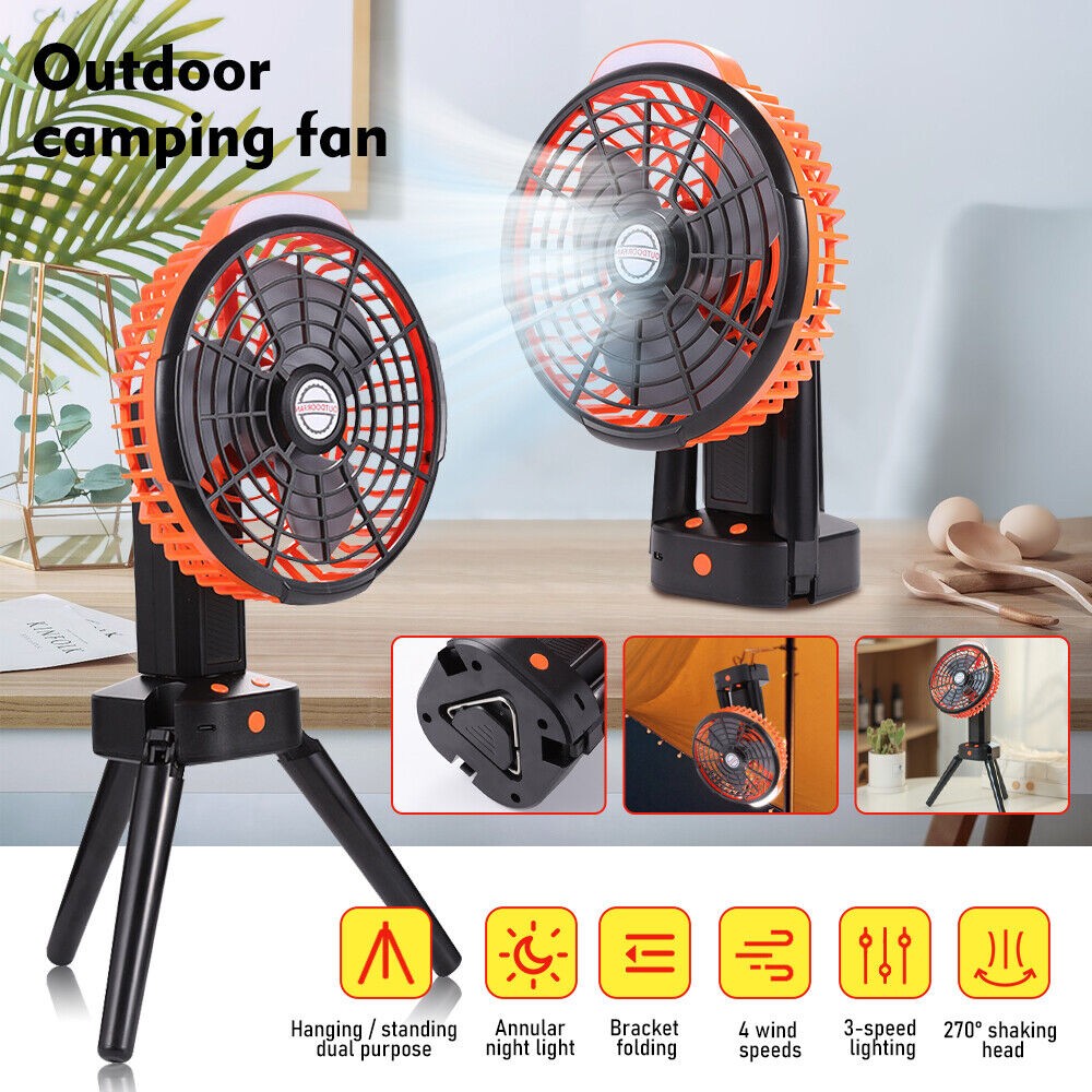X3/X6 Rechargeable Camping Fan with LED Lantern, PTT Outdoor, X6 Rechargeable Camping Fan with LED Lantern Life 5,