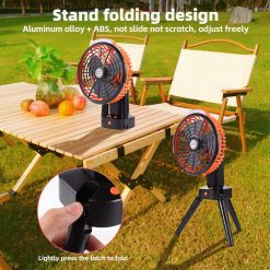 X3/X6 Rechargeable Camping Fan with LED Lantern, PTT Outdoor, X6 Rechargeable Camping Fan with LED Lantern Life 8,