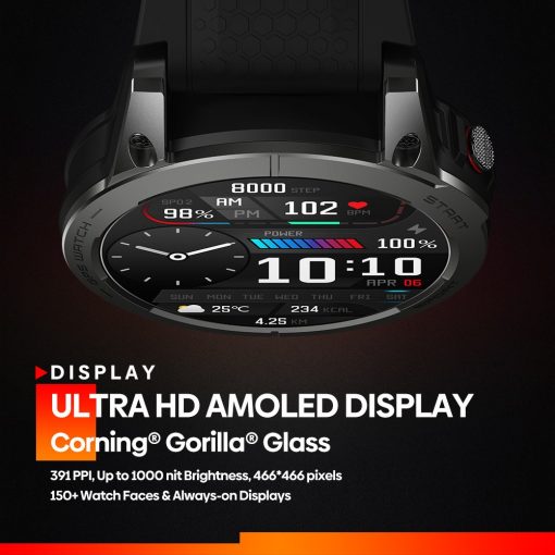 ZEBLAZE Stratos 3 GPS Smartwatch, heart rate monitor, gps watch, zeblaze gps watch, zeblaze fitness watch