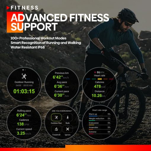 ZEBLAZE Stratos 3 GPS Smartwatch, heart rate monitor, gps watch, zeblaze gps watch, zeblaze fitness watch