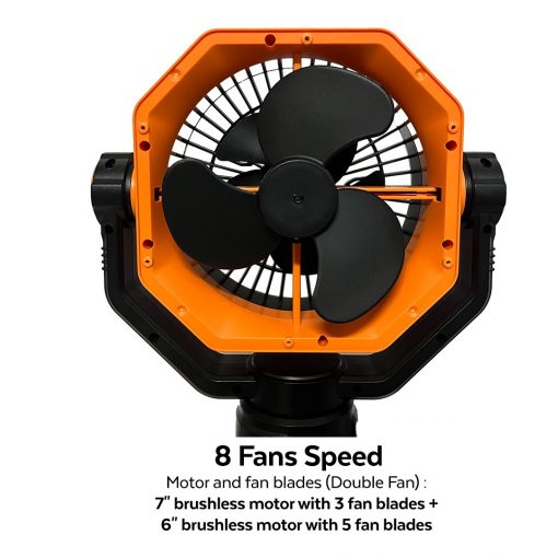 TAHAN Typhoon Dual Blade 16000mAh Camping Fan, PTT Outdoor, helix hyperwind 16000 mah autorotate camping fan speed,