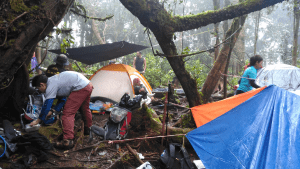 rainy camping