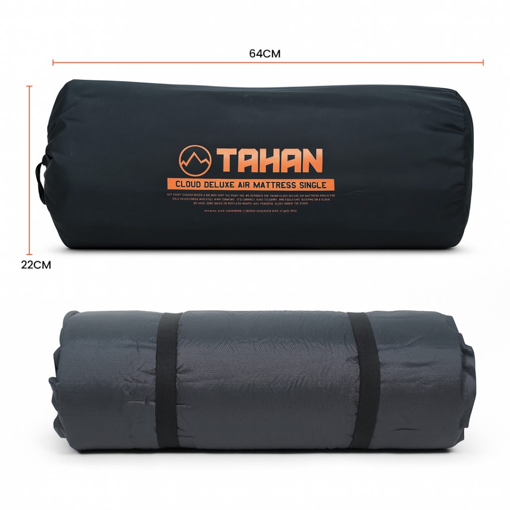 TAHAN Cloud Deluxe Air Mattress - Single, PTT Outdoor, tahan cloud deluxe air mattress single bag,