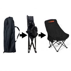 Camping Comfort Combo, PTT Outdoor, tahan ergoshift highback camping chair setup,