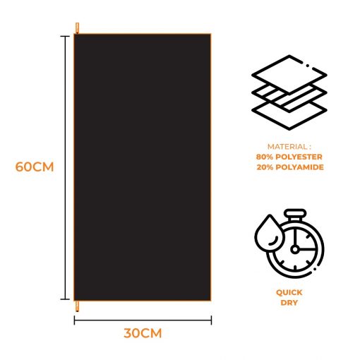 TAHAN Microfiber Quick Dry Face Towel, PTT Outdoor, tahan microfiber face towel size,