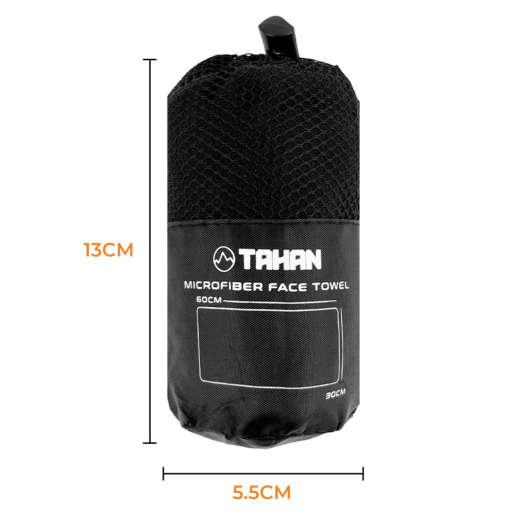 TAHAN Microfiber Quick Dry Face Towel, PTT Outdoor, tahan microfiber face towel size bag,