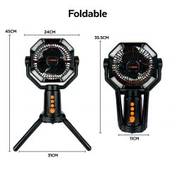 TAHAN Typhoon Dual Blade 16000mAh Camping Fan, PTT Outdoor, tahan typhoon dual blade 16000mAh camping fan foldable,