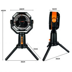 TAHAN Typhoon Dual Blade 16000mAh Camping Fan, PTT Outdoor, tahan typhoon dual blade 16000mAh camping fan size,